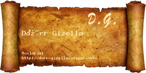 Dürr Gizella névjegykártya