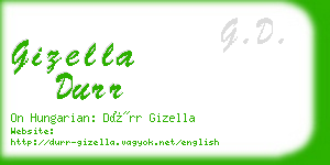 gizella durr business card